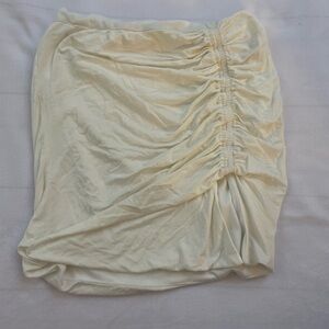 White Mini skirt with slit